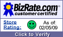 BizRate Customer Certified (GOLD) Site